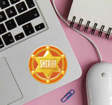 Laptop Sticker sheriff-abzeichen-aufkleber - TenStickers