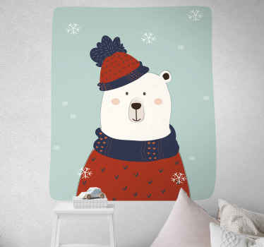 Bear in the mountain animal wall sticker - TenStickers