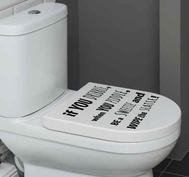 Toilet text Bathroom Wall Sticker - TenStickers