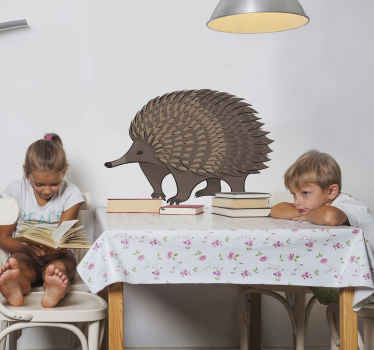 Sticker mural Porc-épic marron - TenStickers