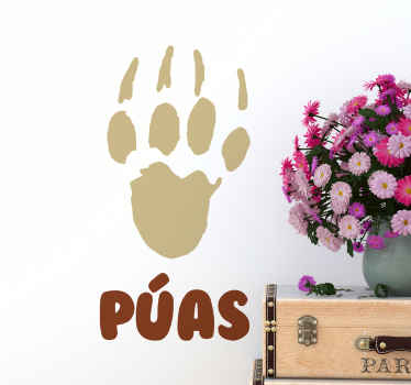 ヤマアラシの足跡ウォールステッカー - TENSTICKERS