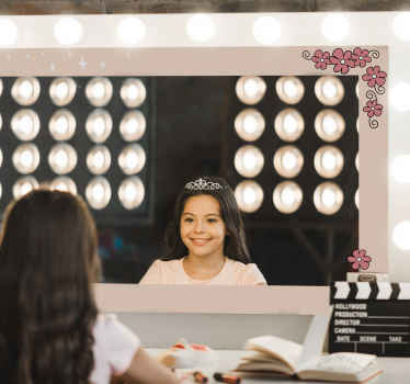 Vinil para espelhos Porco-espinho e margarida - TenStickers