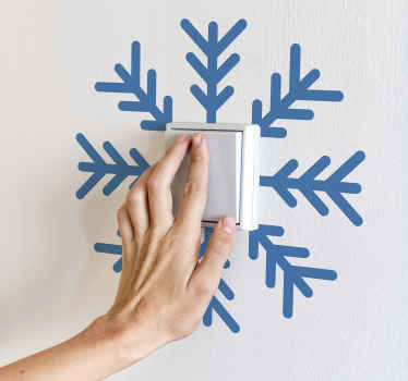 크리스마스 눈송이 전등 스위치 스티커 - TenStickers