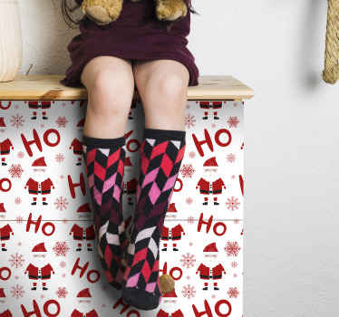 圣诞老人和hohoho模式的家具贴花 - TenStickers