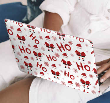 Sticker pour ordinateur modèle de père noël - TenStickers