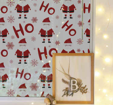 Vinis de Natal Papai noel e padrão hohoho - TenStickers