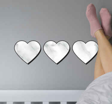 Marble Heart Patterns decoration wall sticker - TenStickers