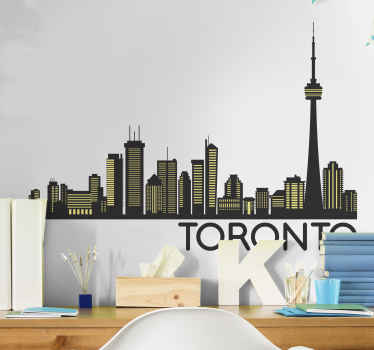 sticker skyline Ville de toronto - TenStickers