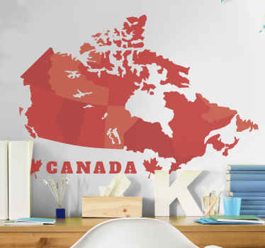 Sticker Carte du Monde Carte du canada - TenStickers