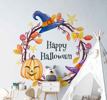 Wandtattoo Halloween Happy halloween frame - TenStickers