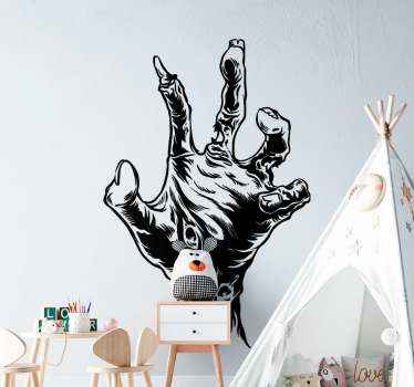 Terrific mummy hand halloween sticker - TenStickers