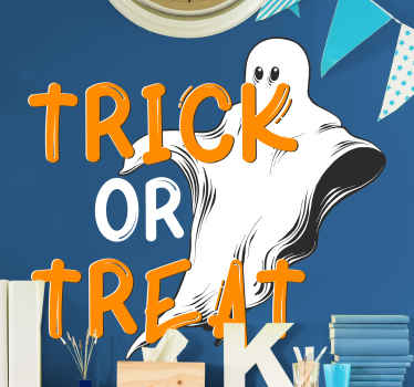 Casper the ghost halloween sticker - TenStickers
