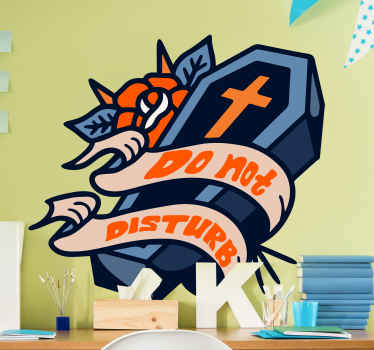 Do not disturb coffin halloween sticker - TenStickers