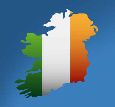 Ireland country with flag colour wall sticker - TenStickers
