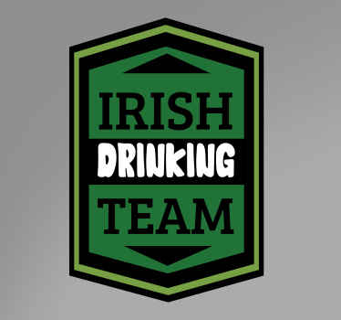 Irish drinking team car sticker - TenStickers