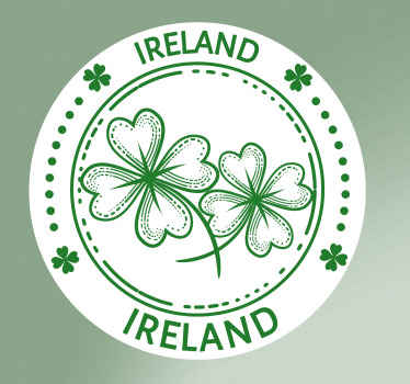 Green Ireland 4 leaf clover Car Sticker - TenStickers