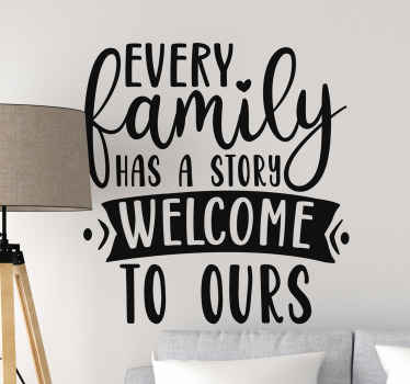 Family quote home text wall sticker - TenStickers