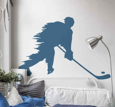 Dynamic Hockey Player football wall sticker - TenStickers