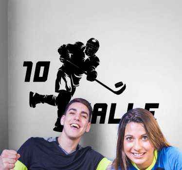 Hockey Player Motion sports wall sticker - TenStickers