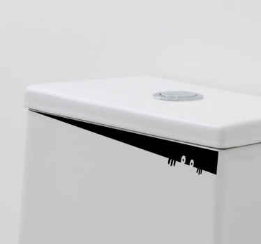 Vinilo wc icono mirón divertido - TenVinilo