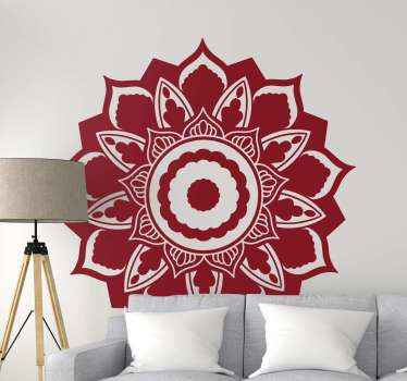 Intricate Botanical Mandala wall art sticker - TenStickers