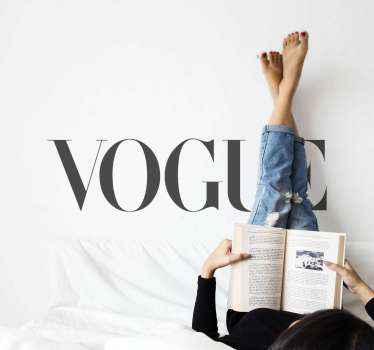 Vogue text wall  vinyl sticker - TenStickers