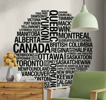 Cities of Canada wall sticker - TenStickers