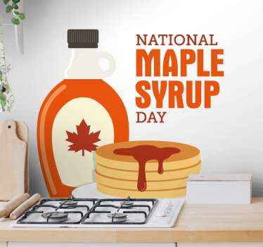Canadian maple syrup food sticker - TenStickers