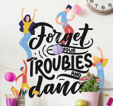 Many people dancing dance wall sticker - TenStickers