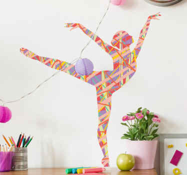 Gražus šokėjų šokio sienos lipdukas - „Tenstickers“