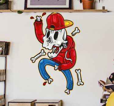 Stylish Skeleton Figure character sticker - TenStickers