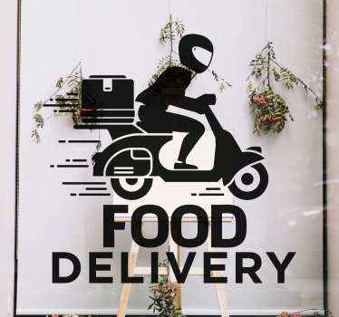 Food delivery window sticker - TenStickers