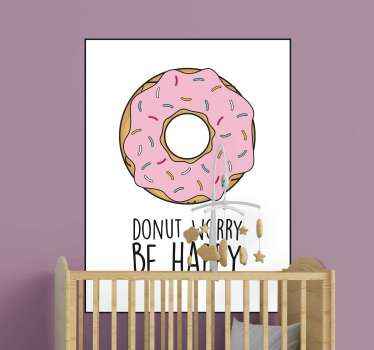 Donuts background sticker - TenStickers