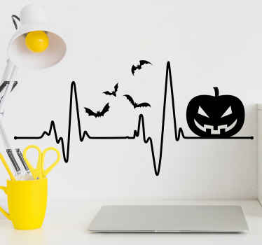 Sticker halloween chauves-souris citrouilles à légumineuses - TenStickers
