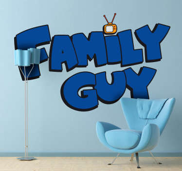 Personaliza a tua casa com este espetacular autocolante de programas de TV com o logotipo da série de comédia americana "Family Guy".
