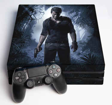 Decorate your video game console with this adventure game series sticker of  uncharted. The product is original and really easy to apply.