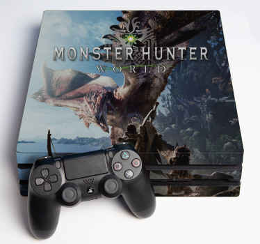 高品質のビニールで作られたこの高品質のモンスター狩りの世界のps4デカールでプレイステーションコンソールをカスタマイズします。簡単に貼れる接着剤です。