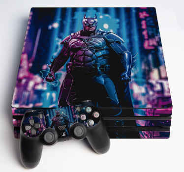 この装飾的なバットマンps4ビニールスキンデカールデザインを購入して、若い方がコンソールやコントローラーの表面を包むようにしてください。