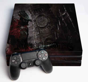 Decorative action video game sticker of  Bloodborne to wrap the surface of your console and controller. Easy to apply and of high quality.