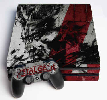  Metal gear solid ps4 skin decal. A beautiful and original texture PlayStation sticker for console and controllers. Easy to apply and of high quality.
