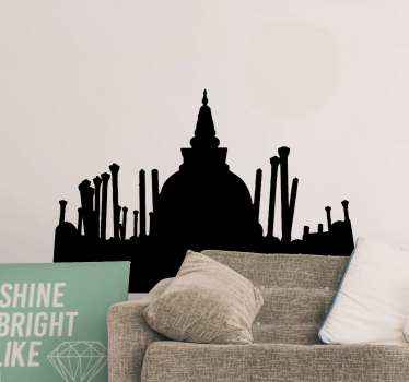 Dome Temple Sri lanka wall sticker - TenStickers