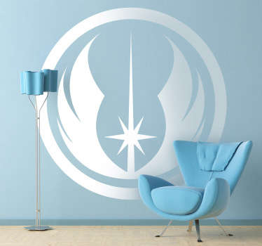 Adhesivo para los fans de la saga de la Guerra de las Galaxias, en este caso con el icono de los Jedi.