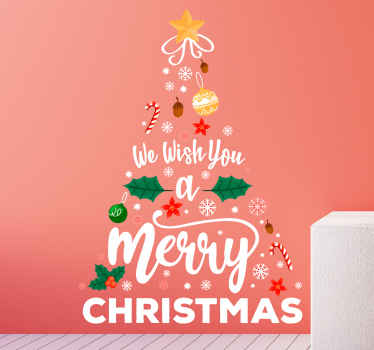 Christmas ornamental tree sticker - TenStickers