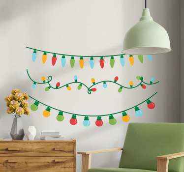 Light bulb christmas sticker - TenStickers
