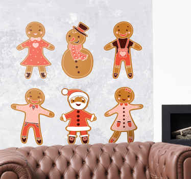 Farklı noel figürleri noel çıkartması - TenStickers