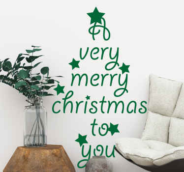Vinilo frase te deseo feliz navidad - TenVinilo