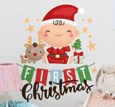 Benim ilk yılbaşı çıkartmam yılbaşı çıkartması - TenStickers