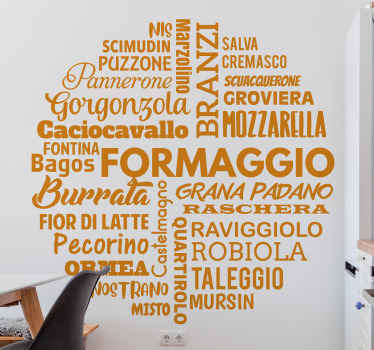 Italian cheese food sticker - TenStickers