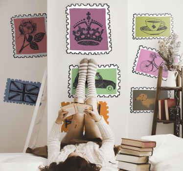 Ingiliz simge paketi londra duvar sticker - TenStickers