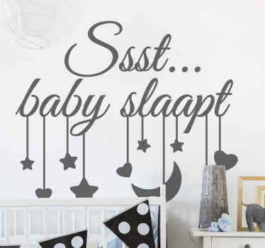Muurstickers babykamer Baby slaapt - TenStickers